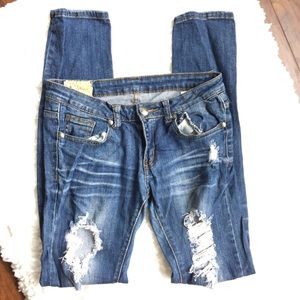 Machine Destroyed Skinny Jeans